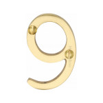 M Marcus Heritage Brass Numeral 9 - Face Fix 51mm 